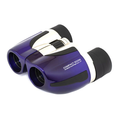 Purple Blue 210g Compact Zoom Binoculars Magnification 10x To 40x